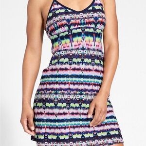 Athleta Shorebreak Ikat Athletic Dress Medium Multicolor Patterned Swim Coverup